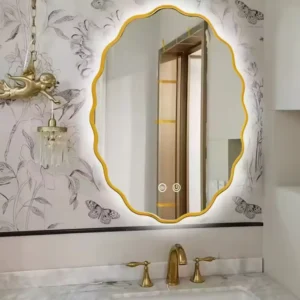 Luxury Wavy-Edged Vanity Mirror