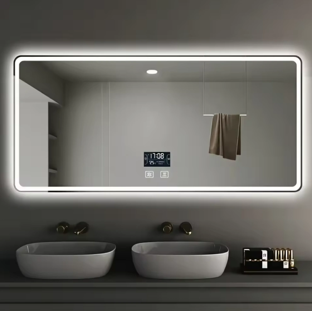 Anti-Glare LED Lighted Rectangular Bathroom Mirror - Image 2