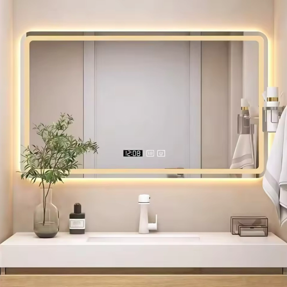 Anti-Glare LED Lighted Rectangular Bathroom Mirror - Image 3