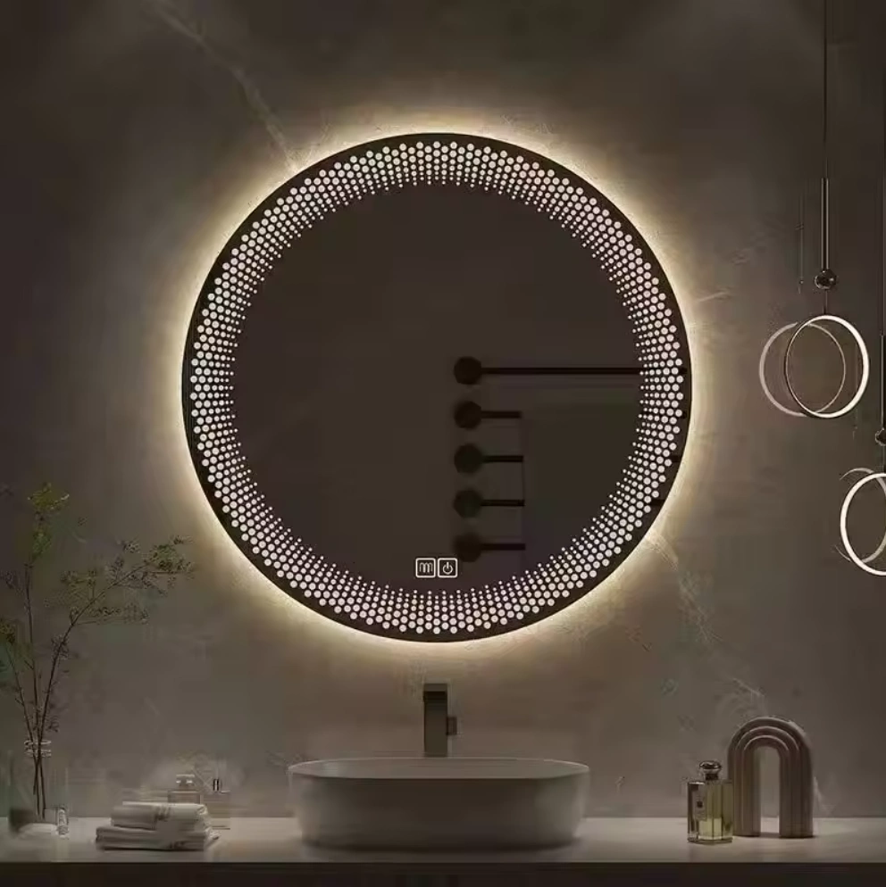 Round LED Smart Bathroom Mirror Wall-Mounted Anti-Fog - Image 2
